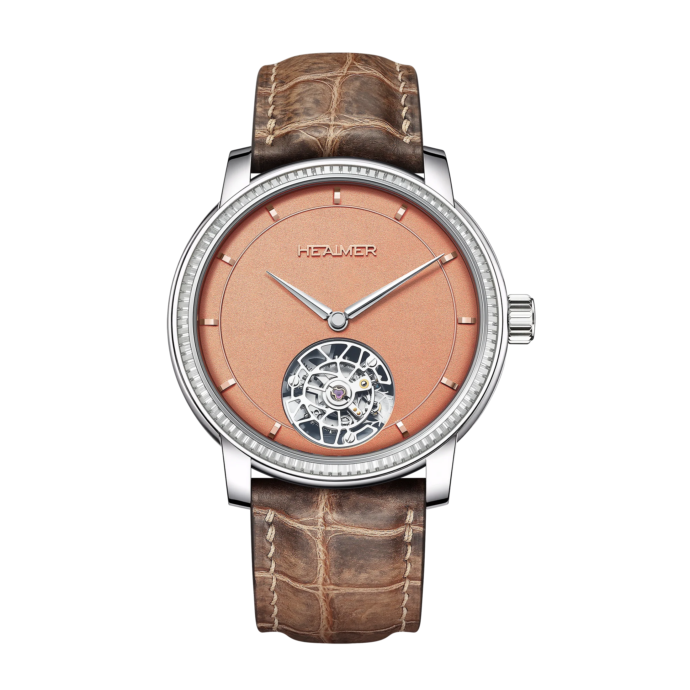 HEAIMER Tourbillon Mechanical Watch Limited Edition Hand-polished Bezel and Diamond-set Business Watch