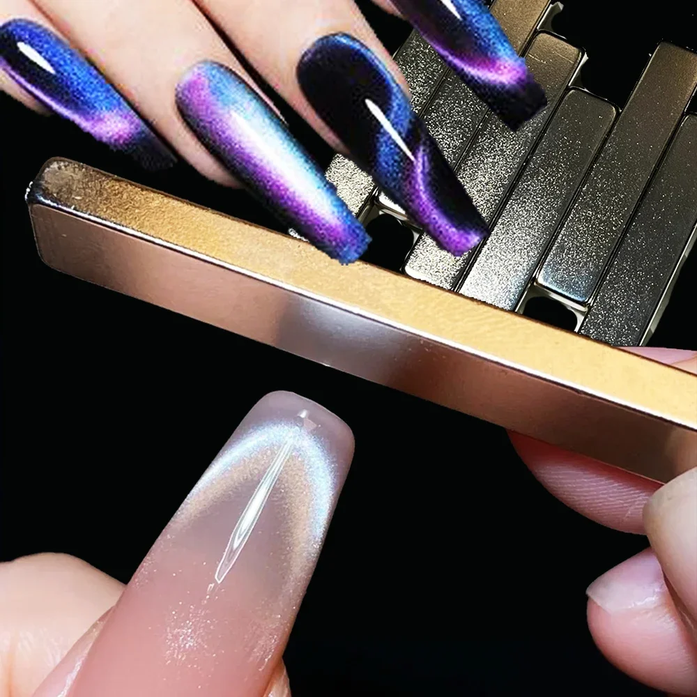 9D Super Starker Magnet Doppelköpfiges Katzenauge Nail Art Tool 8-Größe Multifunktions-Nagelgelpoliermittel Magnet 3D Starker Magnetstift