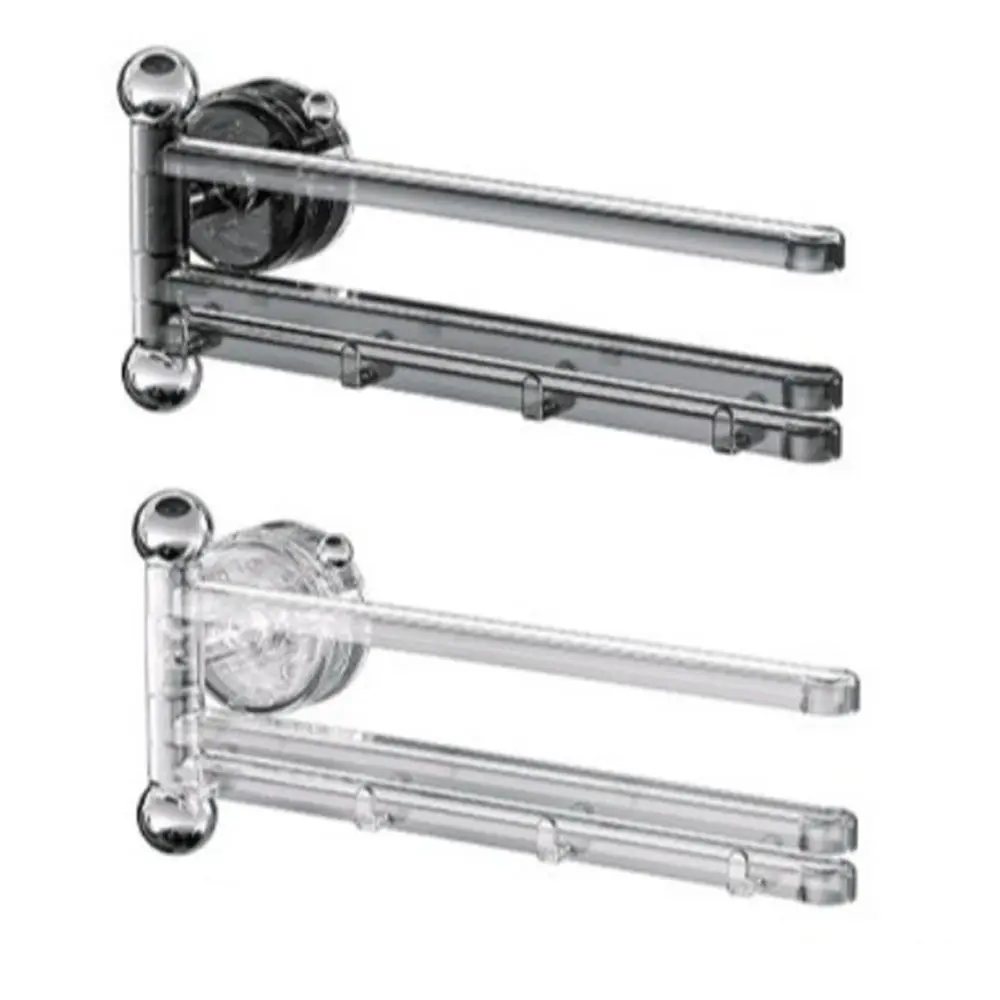 

180 ° Вращающаяся вешалка для полотенец на присоске, настенная многополюсная вешалка для туалетных полотенец, без перфорации, 3 вешалки для полотенец, вешалка для одежды, тряпка