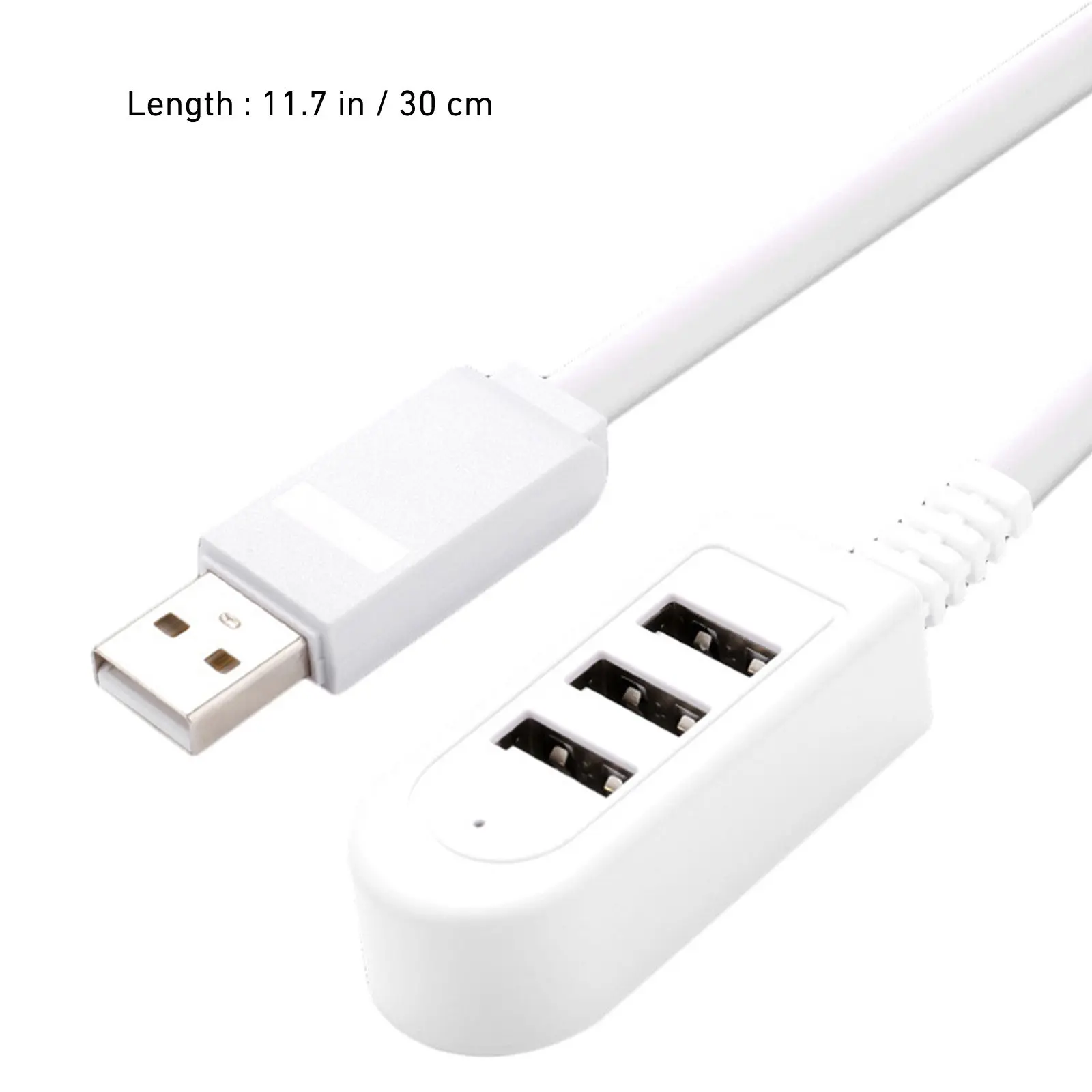 3USB Multi-Function Hub 0.25m White Stable Fast Transmission Multi-Port Extension Line Professional Chip Charger