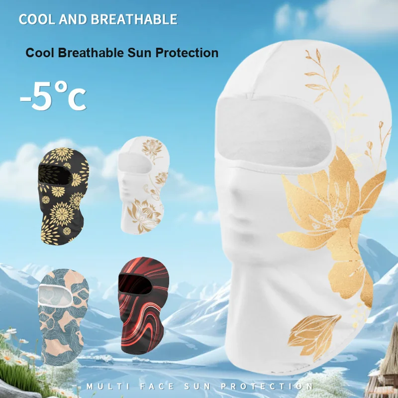 Outdoor Cycling Face Mask Thin Summer Ice Silk Elastic Neck Gaiter Windproof Mountaineering Sun Protection Headwear