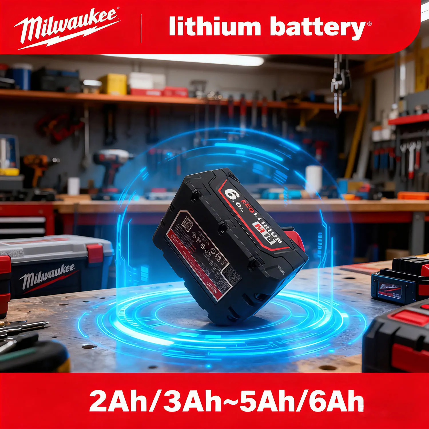 Dobíjecí lithiová baterie Milwaukee 12V M12/M18 48-11-2411 48-11-1860 1850 1840 mil-12a lim12 2ah/3ah/5ah/6ah Baterie do nářadí - náhled 5