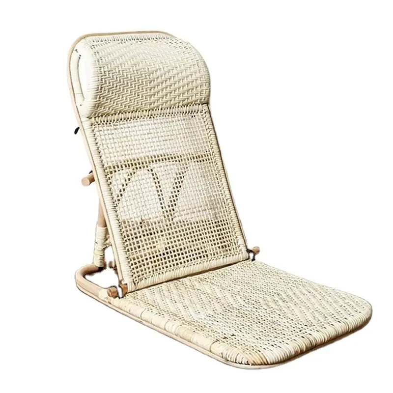 Foldable Japanese Tatami Floor Chair Wicker Wooden Frame Living Room Beach Seat Home Decoration Furniture Comfortable