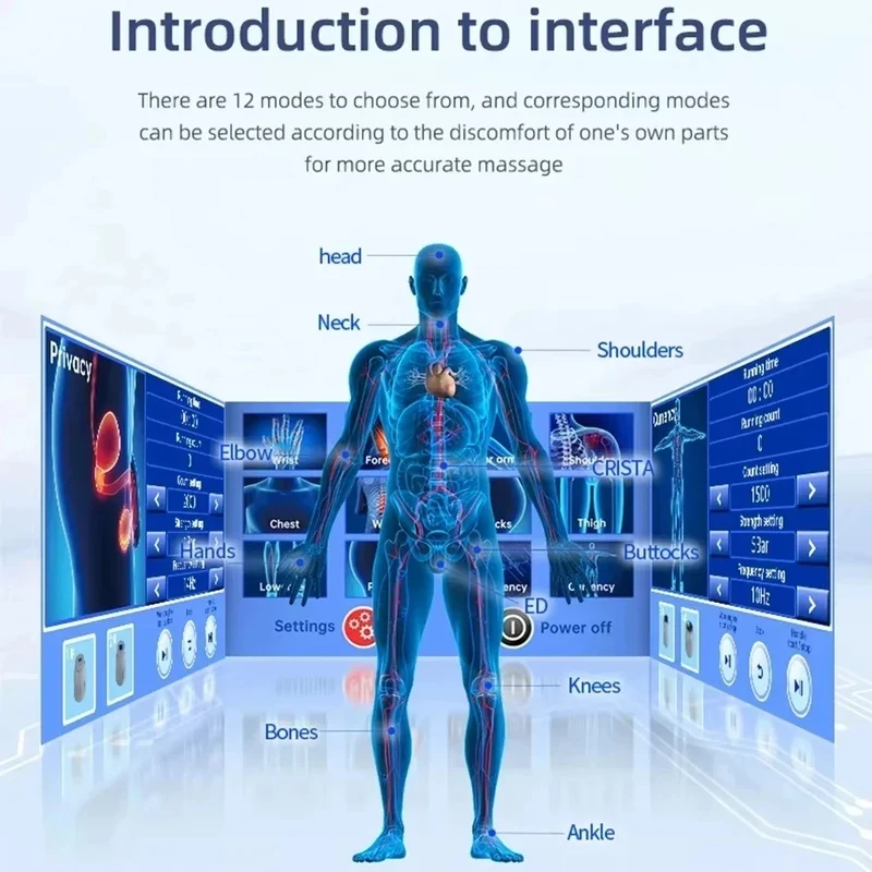 8 Bar Pneumatic Muscle Physiotherapy Shock Waves For Man ED Relaxation Treatment Shockwave Therapy Machine 2026 Back Pain Relie