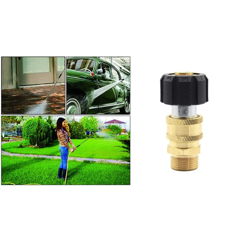 1 Set Pressure Washer Extension Spray Wand With Spray Nozzle & 1 Set High Pressure Washer Adapter Set Quick Connect Kit