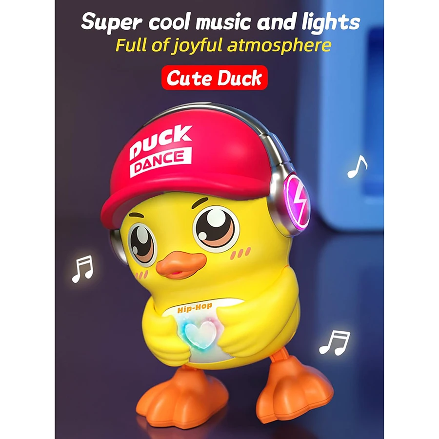 Música dança pato brinquedos com música leve para crianças bebê rastejando dança brinquedo musical para crianças brinquedos interativos musicais do bebê