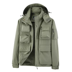 Men's Waterproof Jacket Military Tactical Windshield Autumn Camouflage Husband Men Windbreaker Hood Coat Bomber Male Jacket