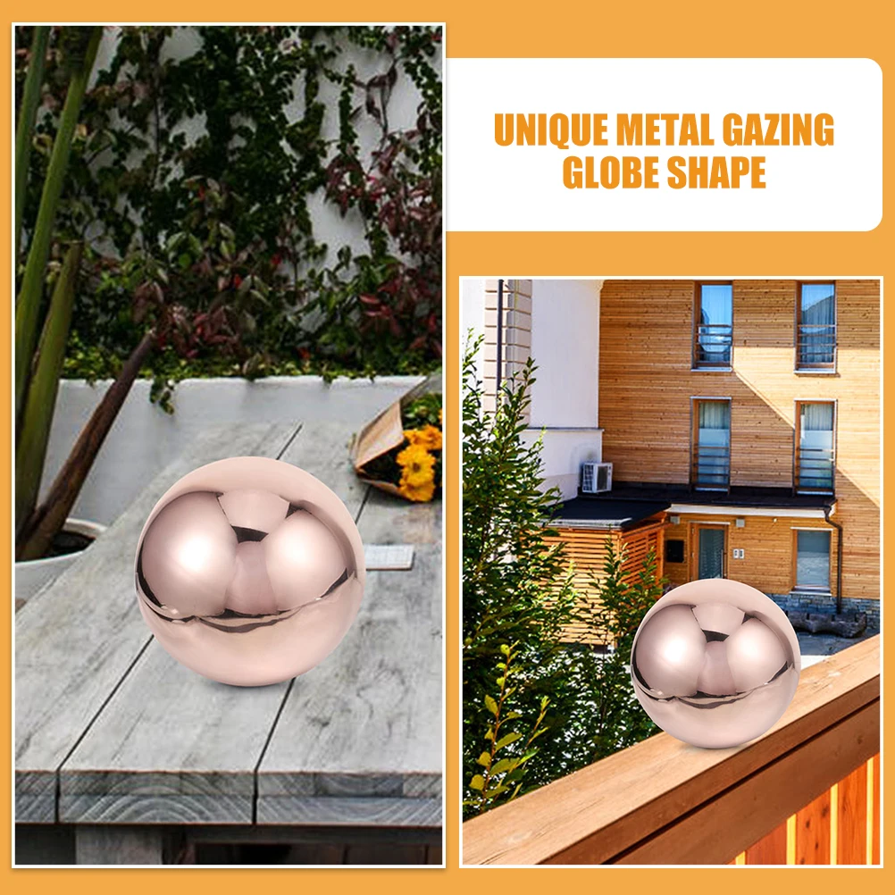 

Ball Metal Decorative Garden Globe Sphere Rose Gold Stainless Steel Gazing Mother
