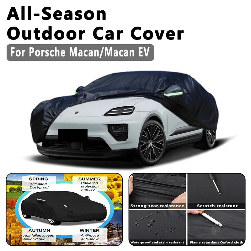 

Outdoor Car Cover Waterproof Dustproof UV Sun Protection, Full Car Protector Exterior Accessories For Porsche Macan 95B