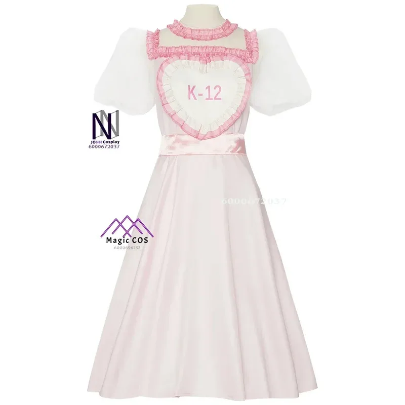 CyMovie K12 Crybaby Angelita Cosplay Costume Women's Pink Purple Dress Melanie Martinez Sweet Outfit for Girls Halloween Costume