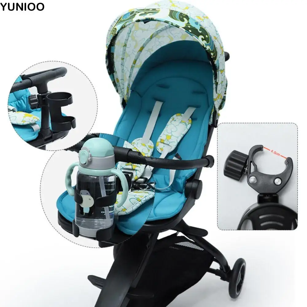 

Детская коляска, держатель для чашки, противоскользящий многофункциональный держатель для бутылки с водой на велосипеде, 360° ° Поворотные аксессуары для колясок