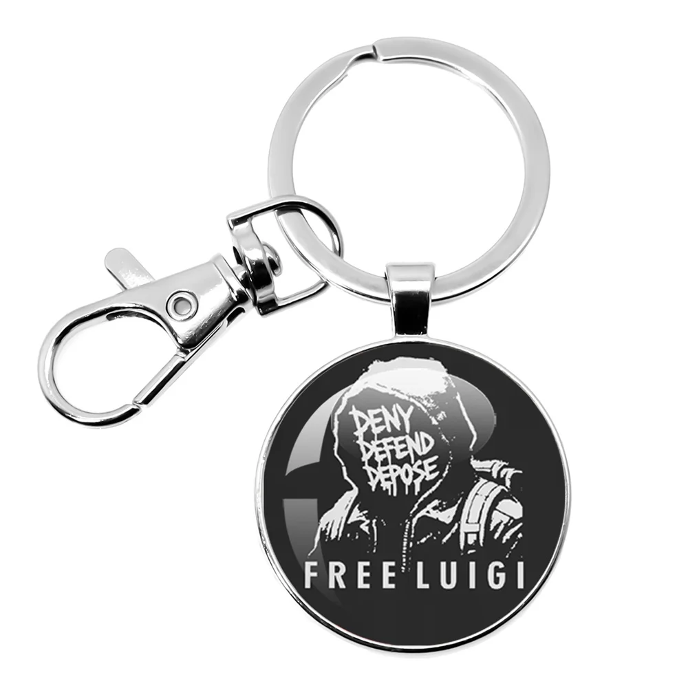 United Healthcare Unitedhealthcare Luigis Keychain Delay Deny Depose for Pendant Accessories Glass Cabochon Key Ring