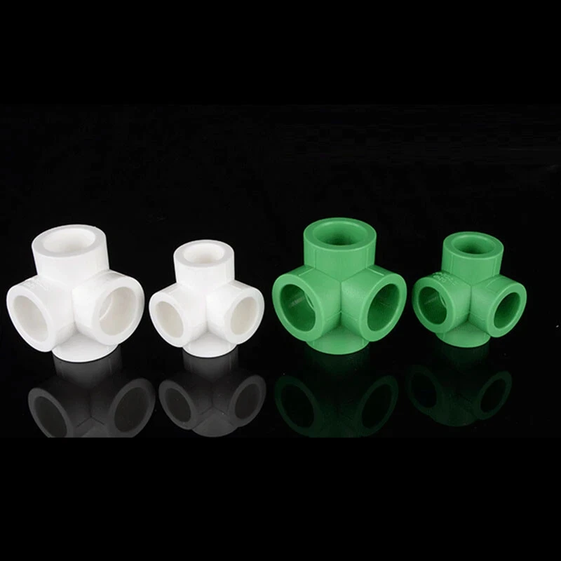 Ppr Water Pipe 3/4-way Joint Corner Fitting Water Supply Pipe Joint Connector 20/25/32/40/50/63mm White/green Pipe Fitting