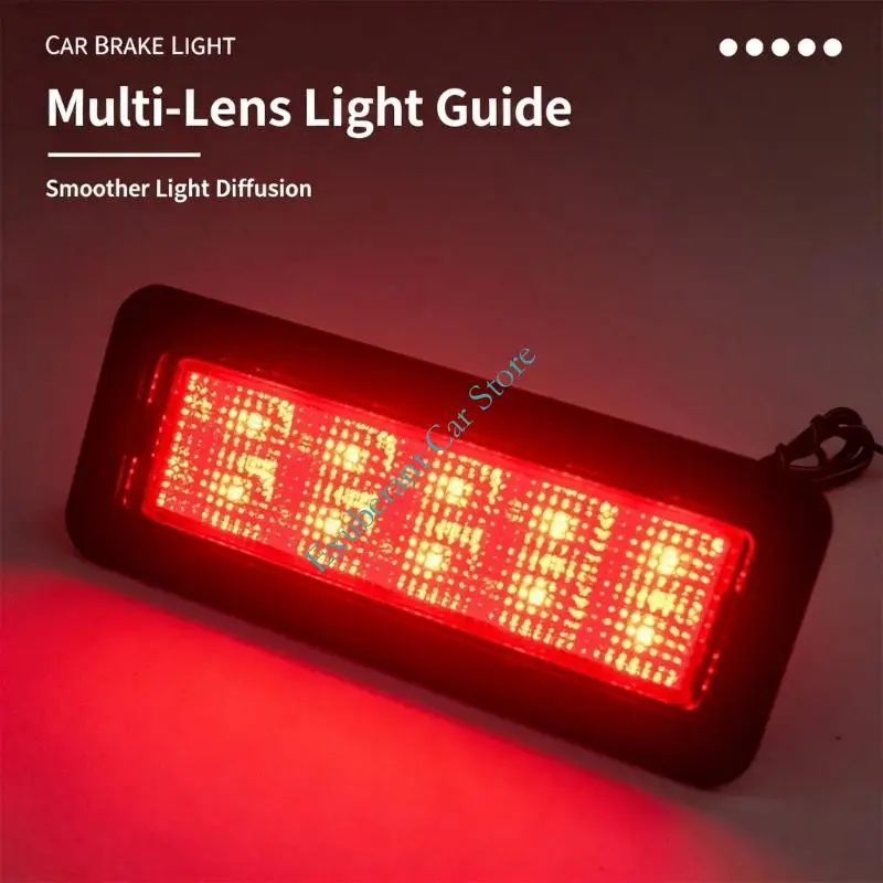 LED Rear Warning Light with ABS Housing and Red Lens for Auxiliary Brake or Rear Warning Signaling Including Bracket Screws