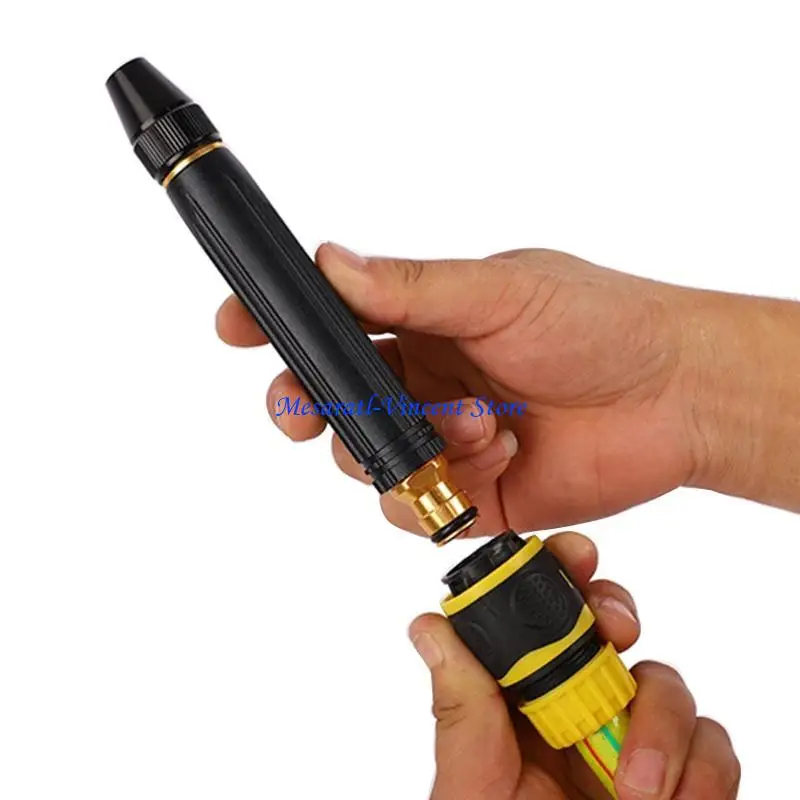 A70F Garden Hose Nozzle Heavy Duty Metal Nozzle High Pressure Water Nozzle for Watering Garden, Washing for Cars