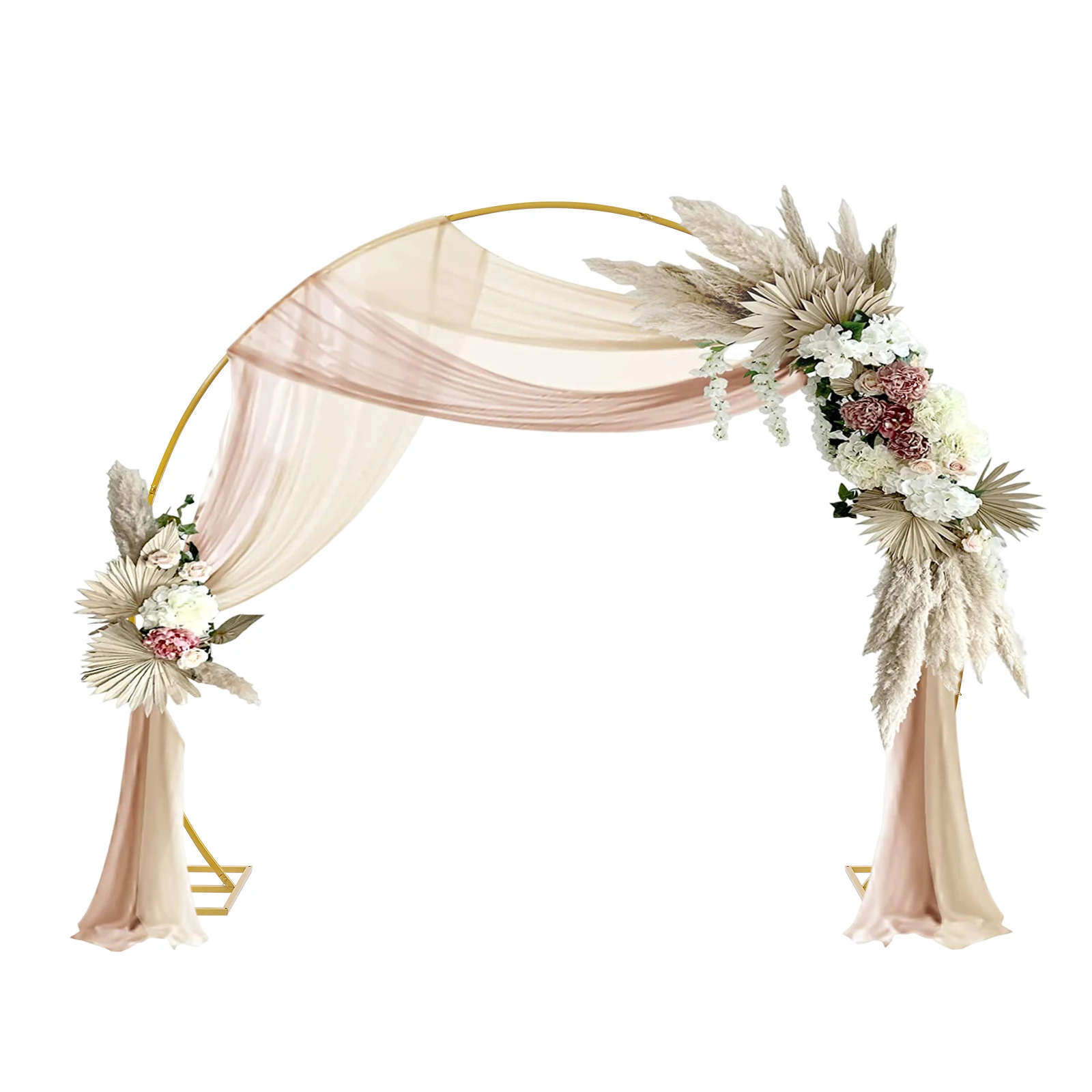

2.2m Gold Single tube circular wedding bracket Wedding Backdrop Stand for Birthday Decoration, Wedding Decoration