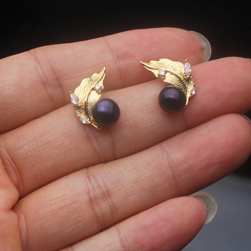 Boucles d\'oreilles en perles naturelles pour femmes, boucles d\'oreilles en perles d\'eau douce Boho mignonnes, cadeau de fiançailles de mariage,