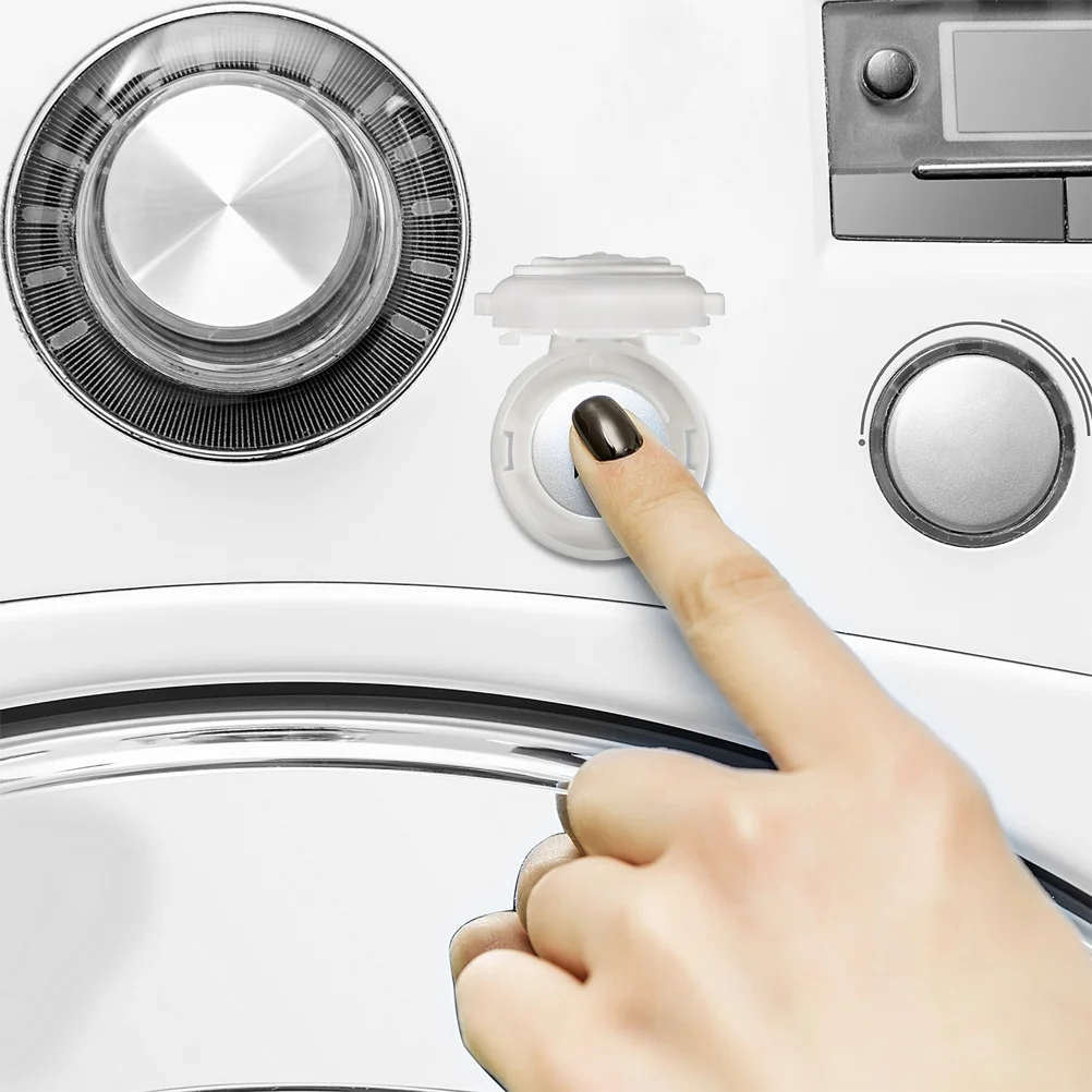 6 Pcs Washing Machine Button Lock Gas Stove Burner Covers Door Knob Child Proof Plate Oven for Safety Plastic Childproof