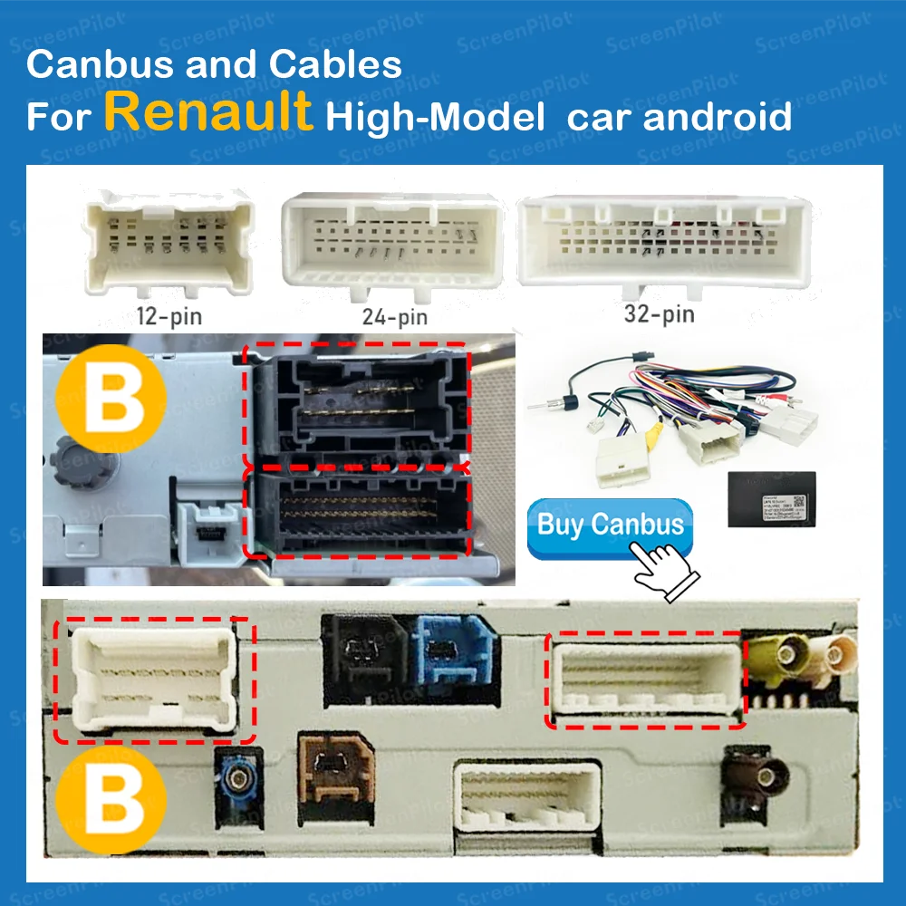 Canbus and Cable For Renault High-Model car android