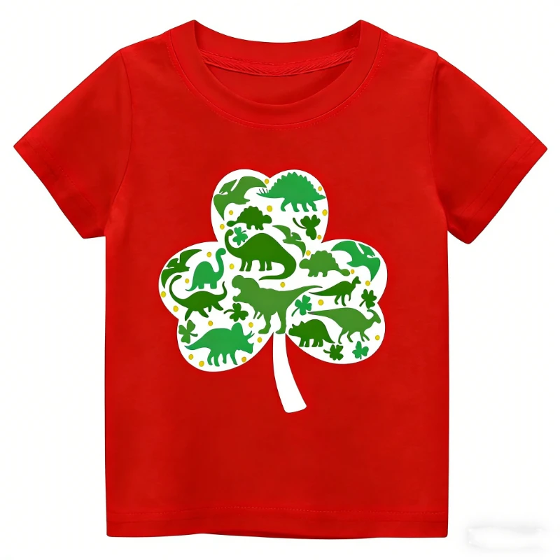 Kids Clothes St.Patrick's Day Shirt for Boys Girls Clover T-Shirts Short Sleeve Irish Cute and Funny Tees Luck Shamrock Tops