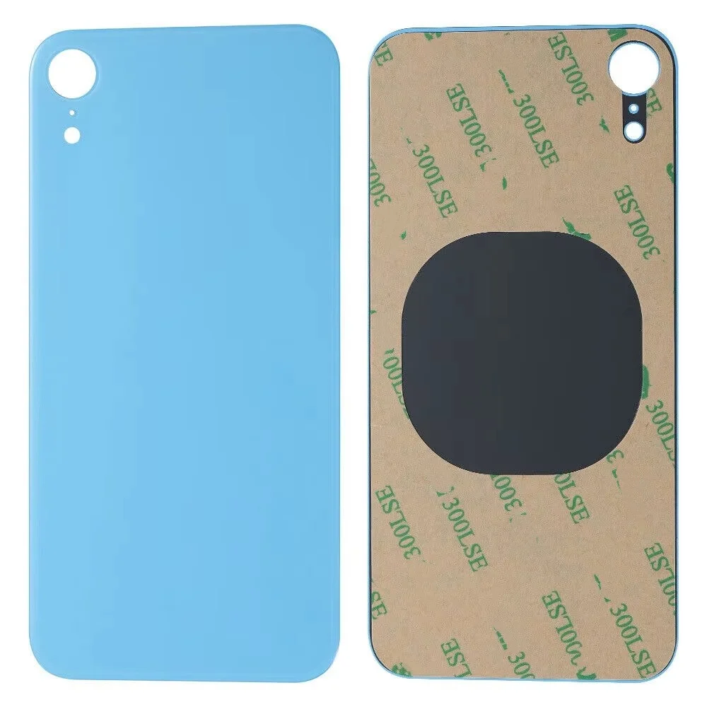 Back Glass For iPhone XR Back Cover Glass Fast Replacement Housing Battery Cover Big Hole Rear Glass with  glue