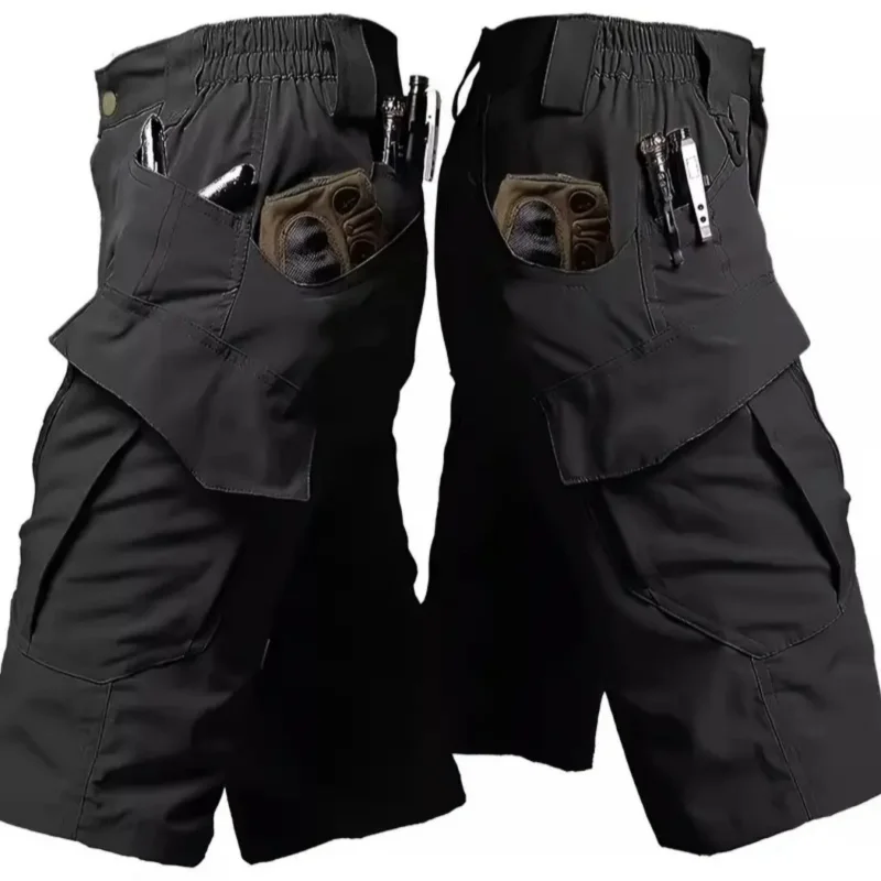 

Мужские летние быстросохнущие тактические шорты с большими карманами, рабочие шорты для активного отдыха, дышащие шорты для повседневных тренировок и занятий спортом