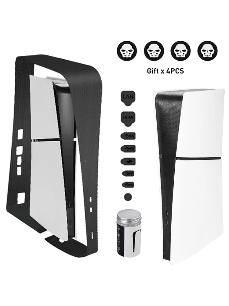 Pour PS5 Mince Couvre-Poussière Filtre Anti-Poussière Couverture de Protection avec Bouchons Poussière pour PS5 Slim Disque/Console Numérique Accessoires De Jeu