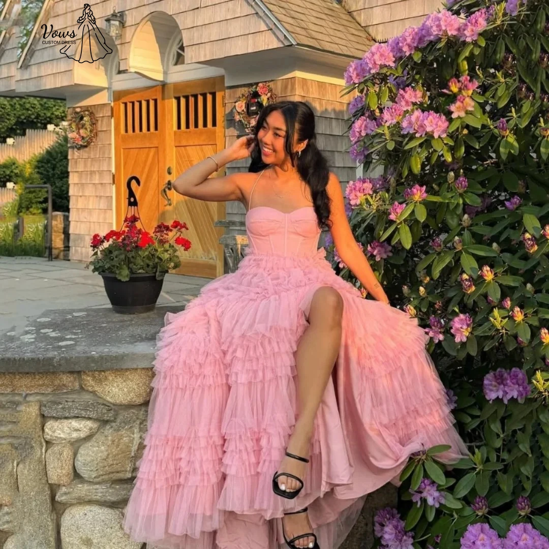 

Vows Custom Made Evening Dresses Woman Elegant Luxury Prom Dresses 2025 Candle Line A Embroidered Yarn Party Dress for Wedding