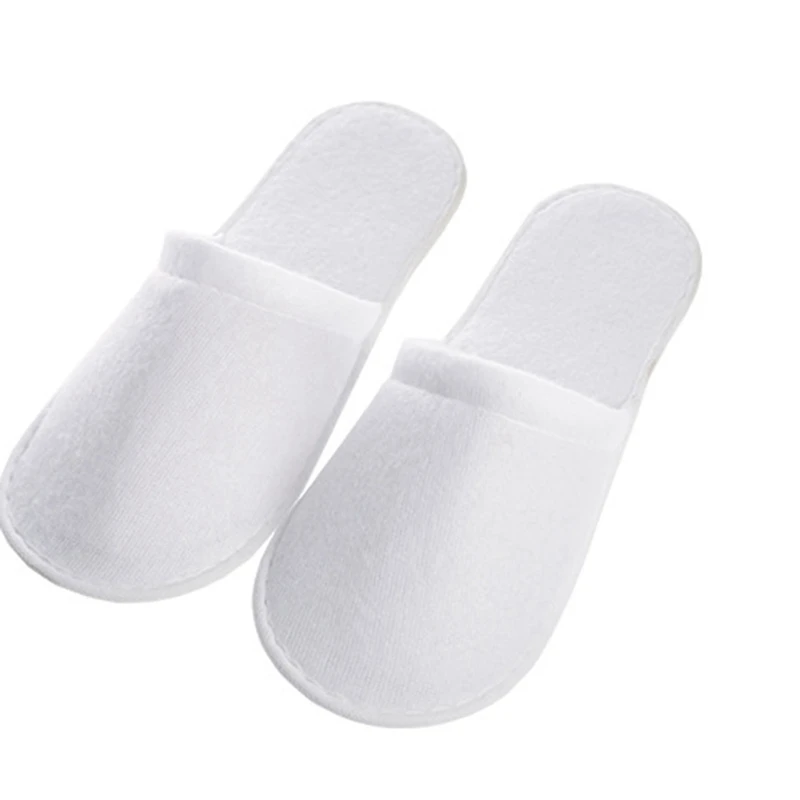 40 Pairs For NEW Non-Slip Closed Toe Disposable Slippers Ultra-Thin Brushed Plush Disposable Slippers Compatible With Hotel Home