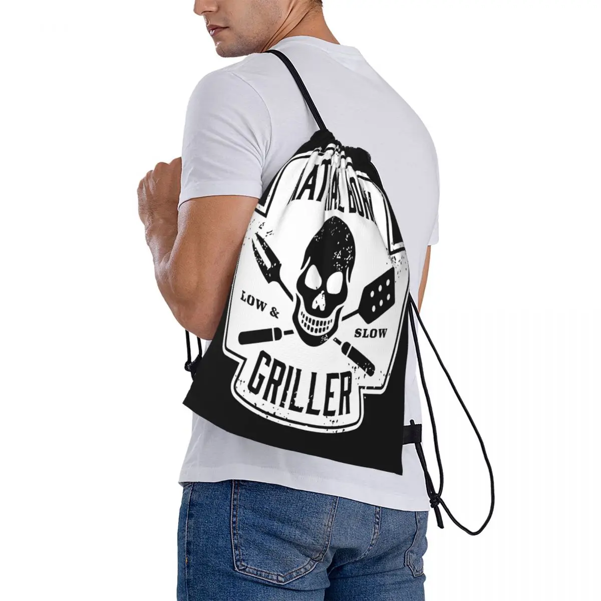 Grill Grill Kochen Spaß Camping Spaß kreatives Design Kordel zug Rucksack Schule Reisetasche Mode Fitness studio Aufbewahrung rucksack