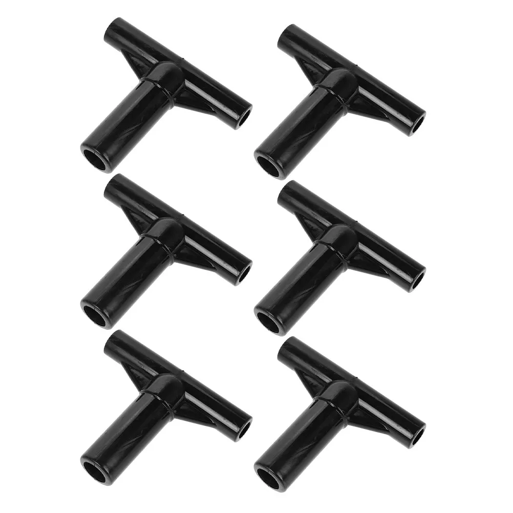 6Pcs Trampoline T-Shaped Plastic Connectors Pole Covers Replacement Parts for Trampoline Net Pole Connection Accessories