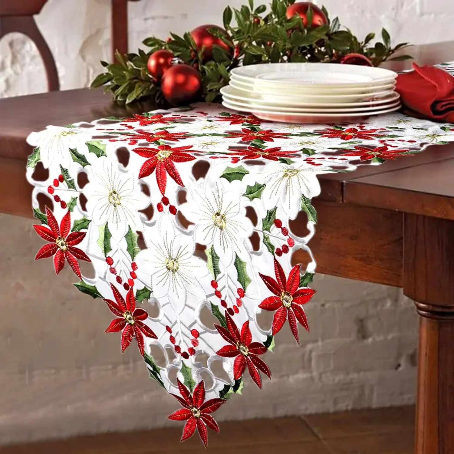 eason. This luxurious, high-quality table runner will add a touch of elegance to your holiday gatherings, impressing guests with