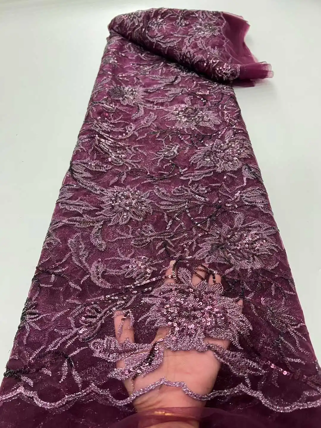 فاخر الفرنسية شبكة تول الدانتيل الترتر النسيج 2025 جودة عالية 5 ياردة الأفريقي أقمشة الدانتيل النيجيري صافي فستان عروس الخياطة