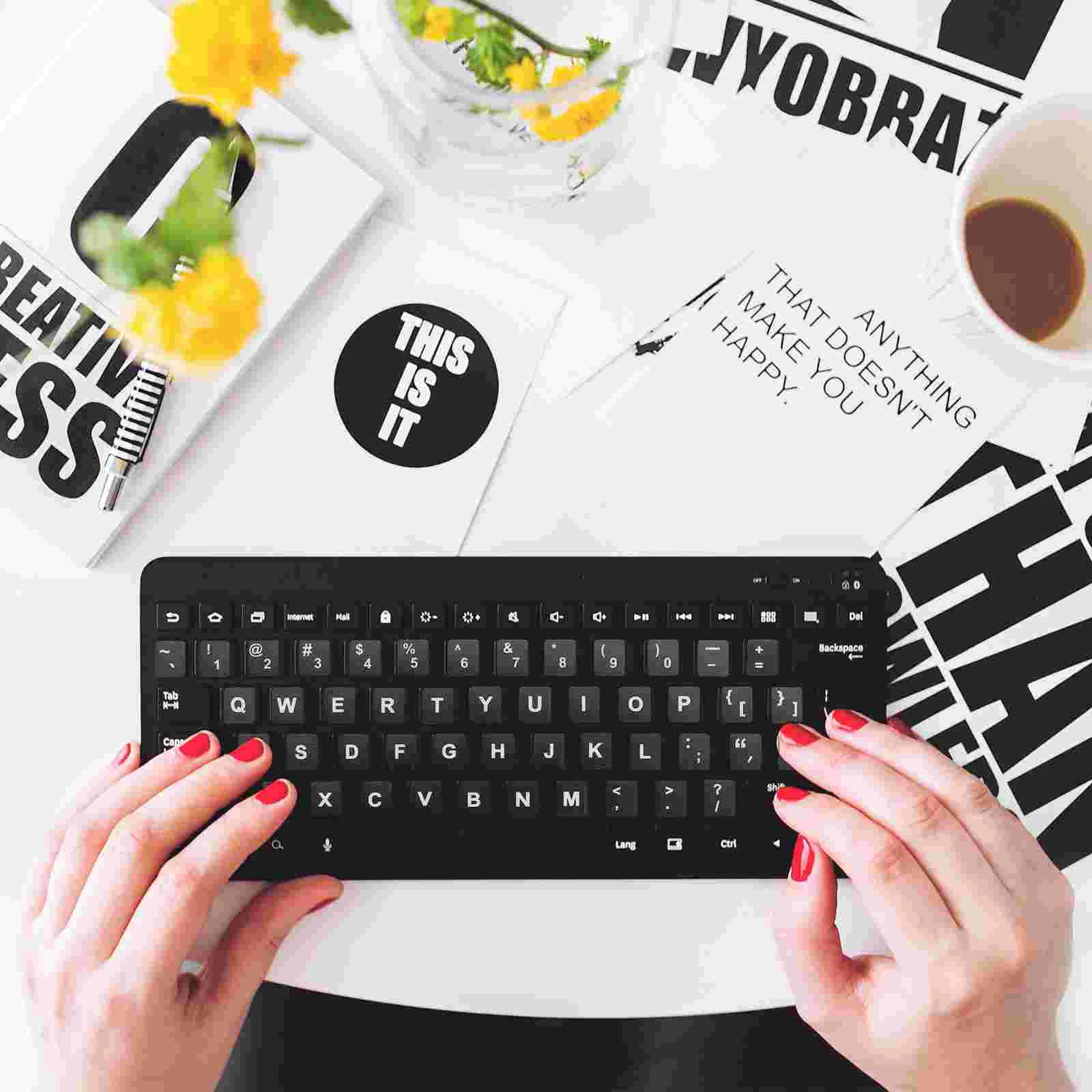 English Keyboard Stickers Letter for Desktop Laptop Computer Accessories Pvc Decals Replacement