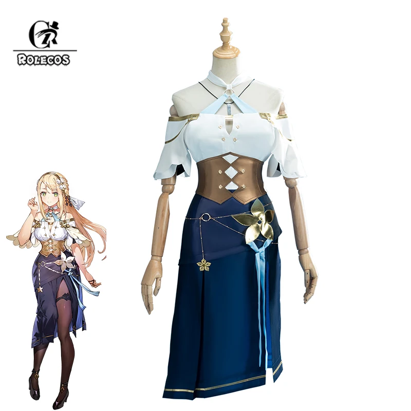 

ROLECOS Atelier Ryza: Ever Darkness & the Secret Hideout Klaudia Valentz Cosplay Costume Halloween Dress Women Carnival Outfits