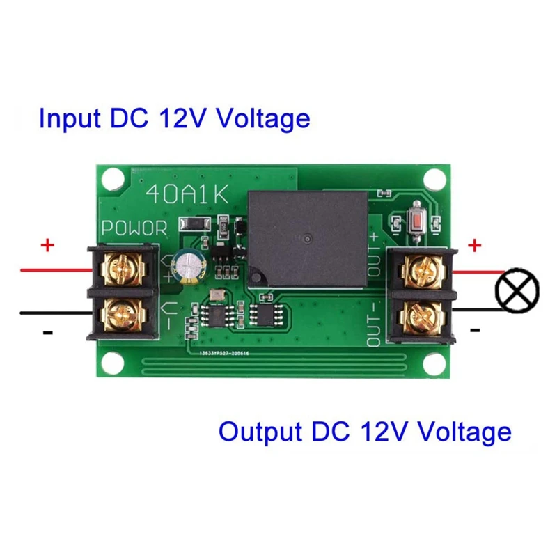 Commutateur de télécommande sans fil, contrôleur de pompe à eau, DC 12V 40A, 1CH 433Mhz, citations