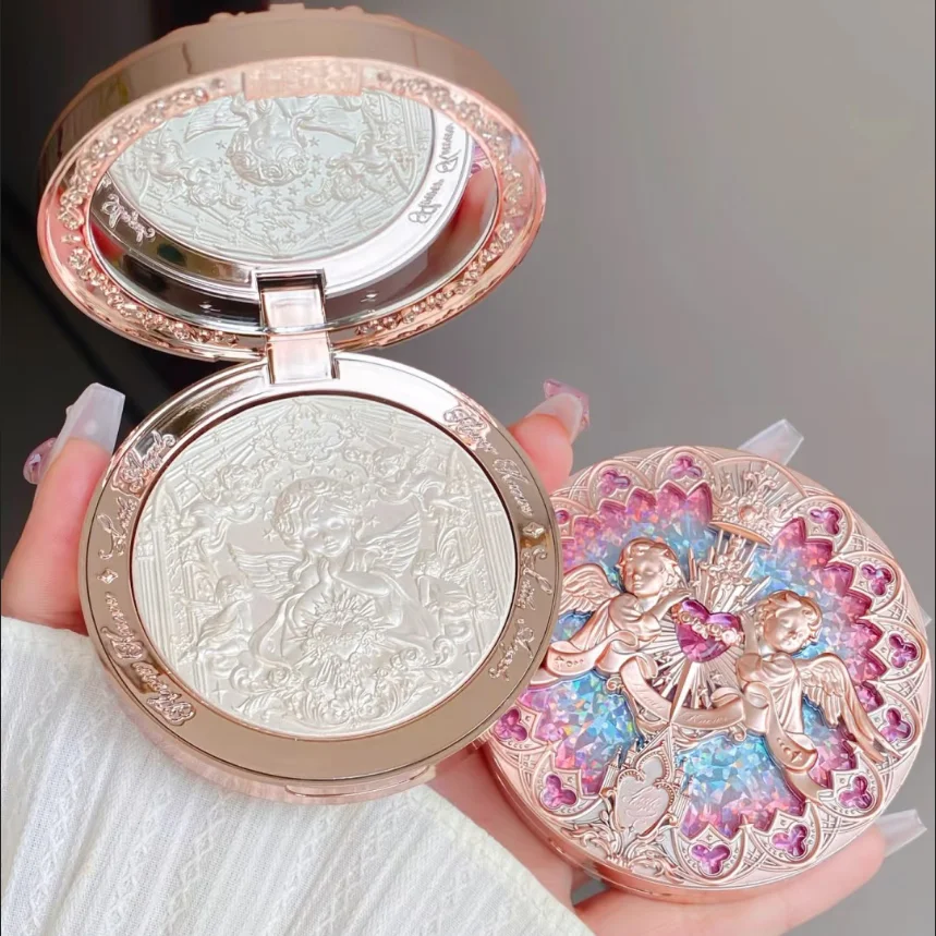 FlowerkWindows Alles-in-één make-upset Reismake-upset voor vrouwen Volledige kit Oogschaduw Zwaan Blush Kleine engel Lippenstift Bloem weet