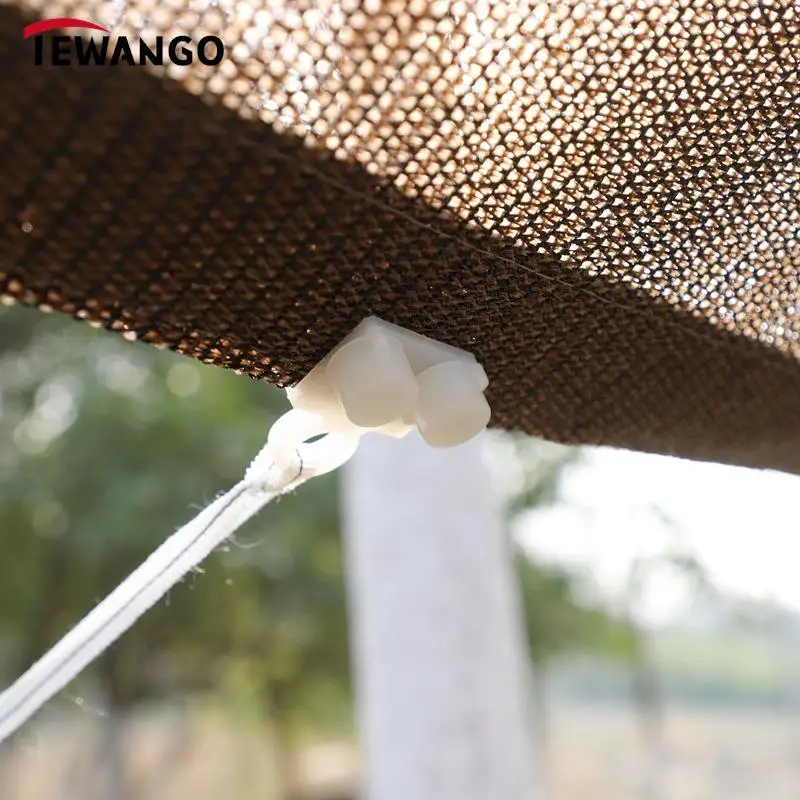 

95% UV Block Thicken Coffee HDPE Sun Shading Net Detachable Buckles Sunshade Net Garden Gazebo Car Garage Canopy Sun Screen Mesh