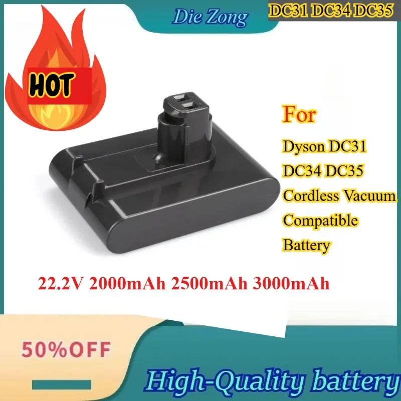

Новый перезаряжаемый литий-ионный аккумулятор 22.2V 2000mAh 2500mAh 3000mAh для беспроводных пылесосов Dyson DC31 DC34 DC35