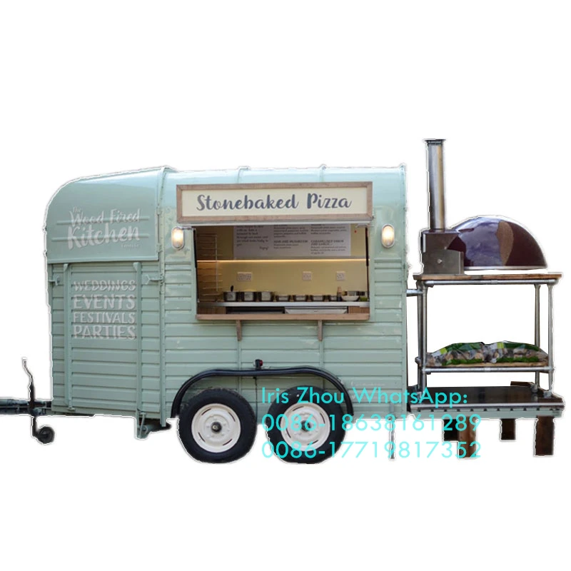 

Custom small Europe standard concession fast food trucks horse box mobile food trailer