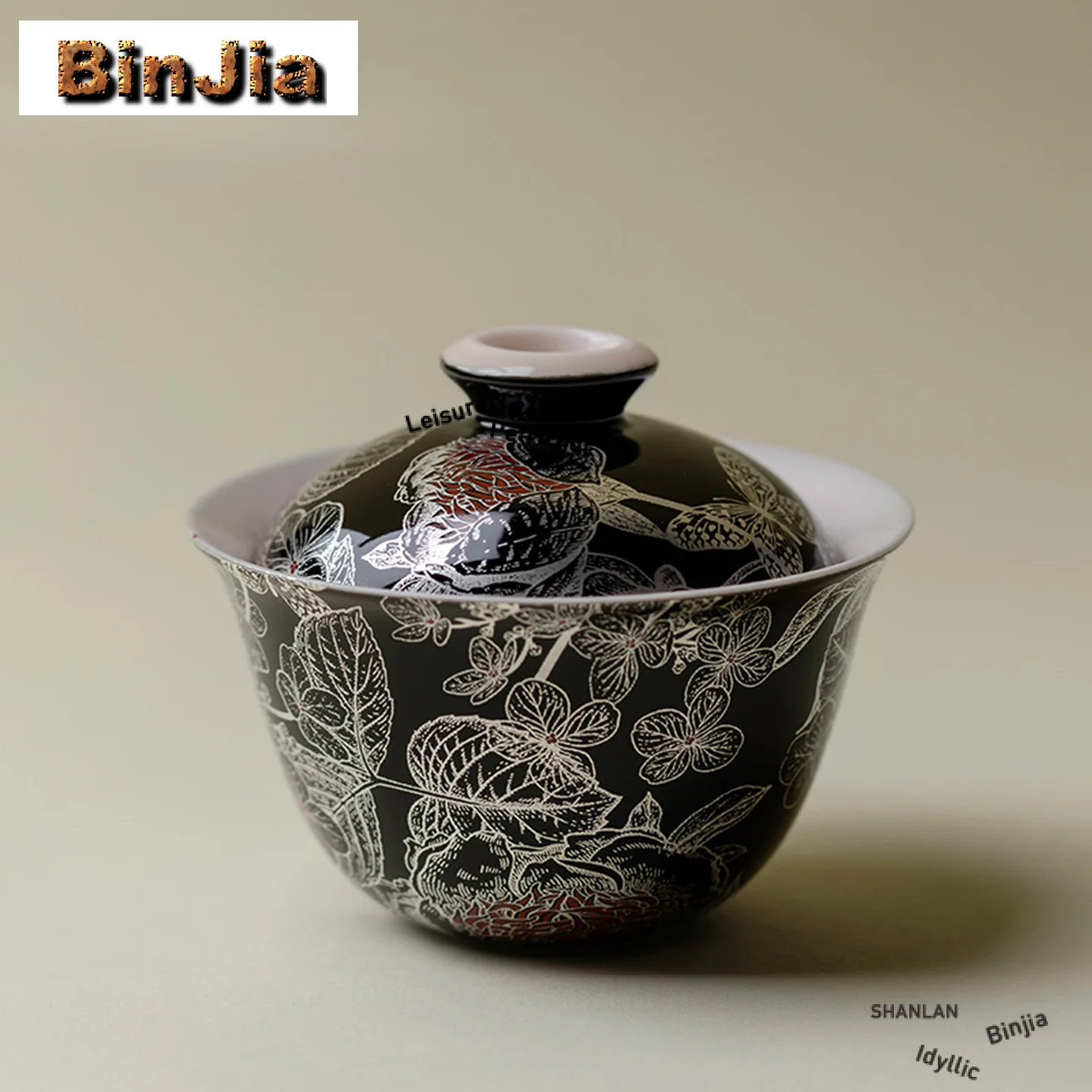 

125ml Gold And Silver Color Thousand Flower Gaiwan Creative Tea Tureen Tea Bowl With Lid Kit Tea Maker Cover Bowl Tableware Gift