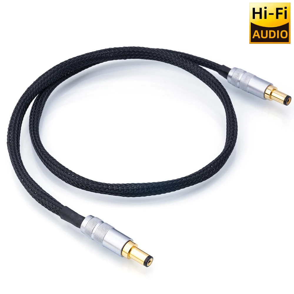 

▲ Посеребренный кабель питания постоянного тока OCC «папа-папа» Адаптер питания Удлинитель постоянного тока 5,5 мм x 2,1 мм Провод питания DC5521 5525 Кабель с разъемом