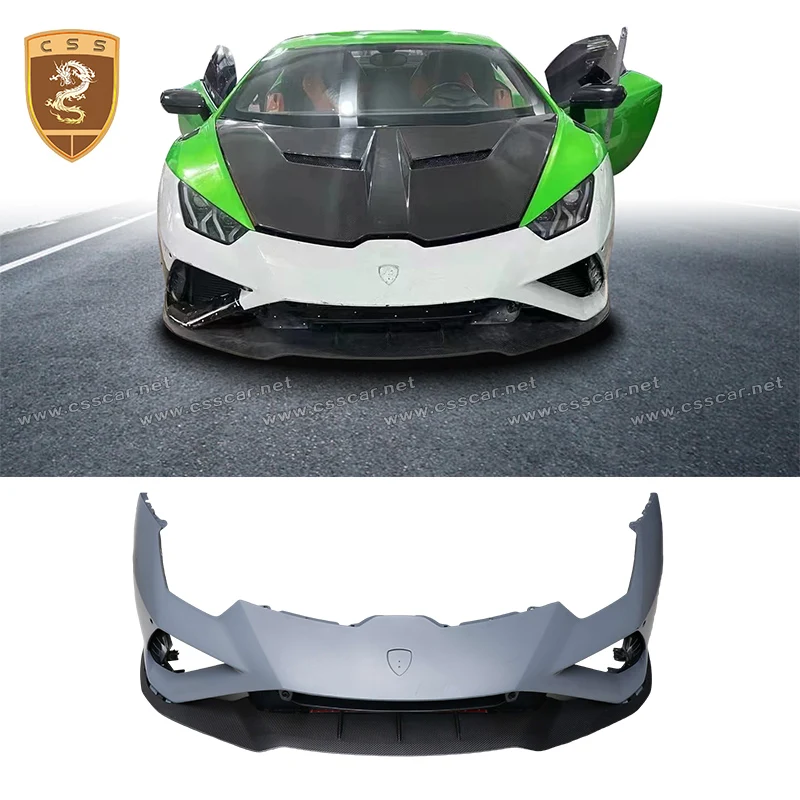 

Защита переднего бампера автомобиля в стиле EVO-RWD с распылителем губ и диффузором для Huracan/LP580/LP610/LP640 PP + комплект материалов из сухого углеродного волокна