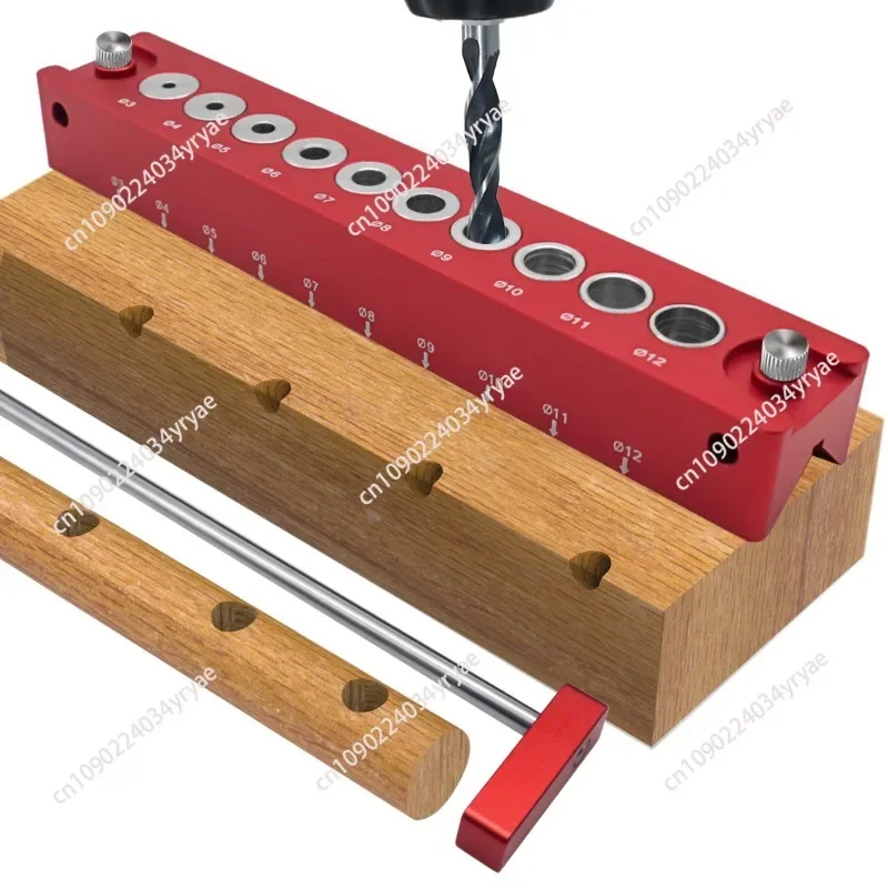 Woodworking punching positioner, square wood 45 degree drilling log tenon puncher, woodworking auxiliary plate type puzzle