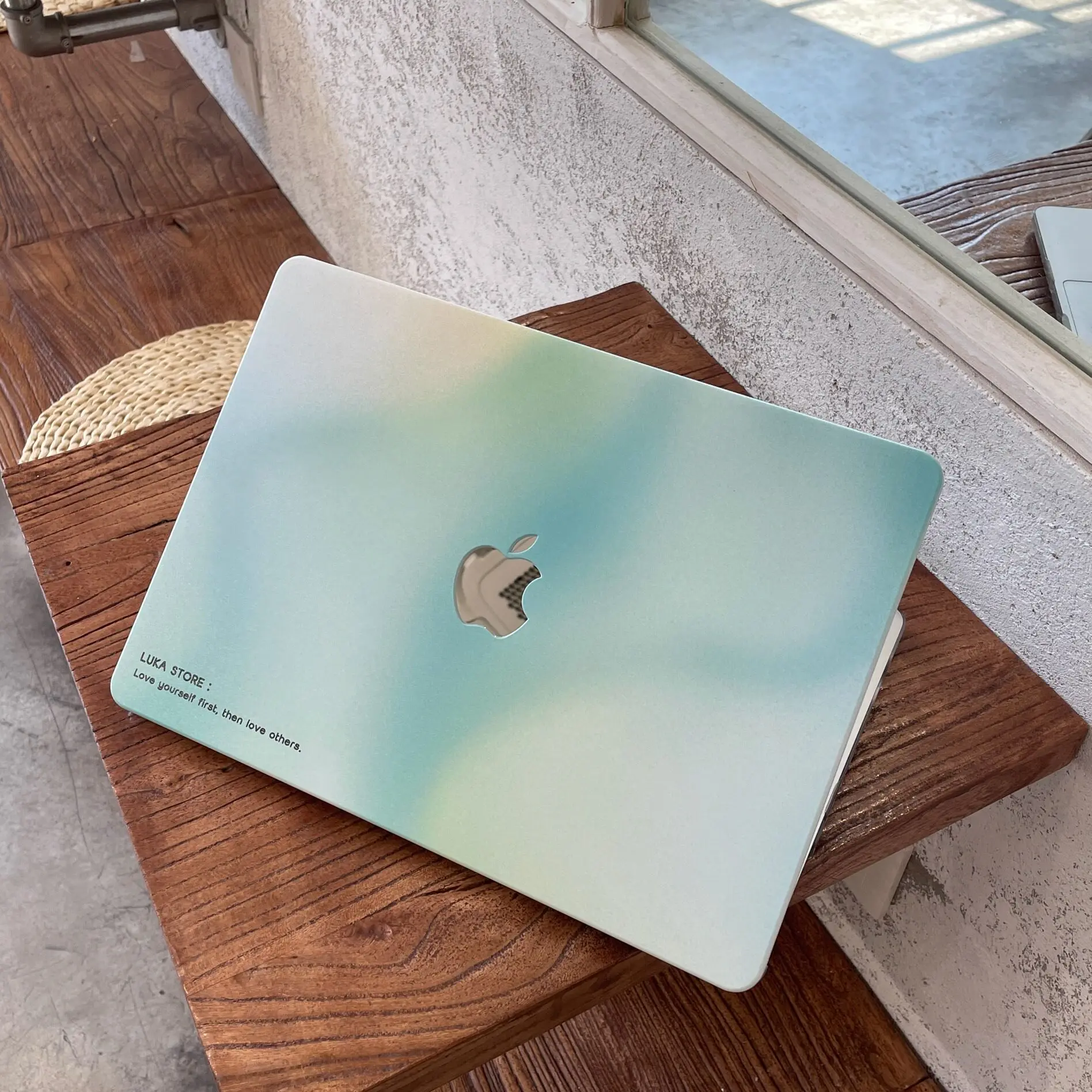 Gradient Green Crystal Laptop Case For Macbook Air 13.6 M4 NEO 15 M3 Hard Cover For Mac Book Pro 13 M1 M2 14 M4 M5 16 Cover — MAC