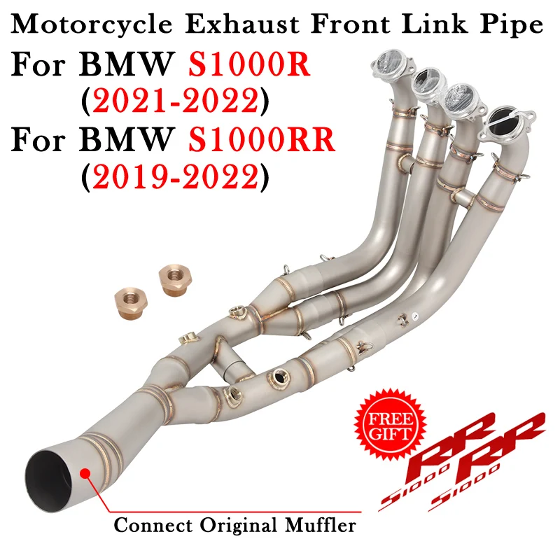 

Slip On Motorcycle Exhaust System Front Link Pipe Modify Escape Moto Muffler Bike For BMW S1000R S1000RR S1000 R RR 2019 - 2022