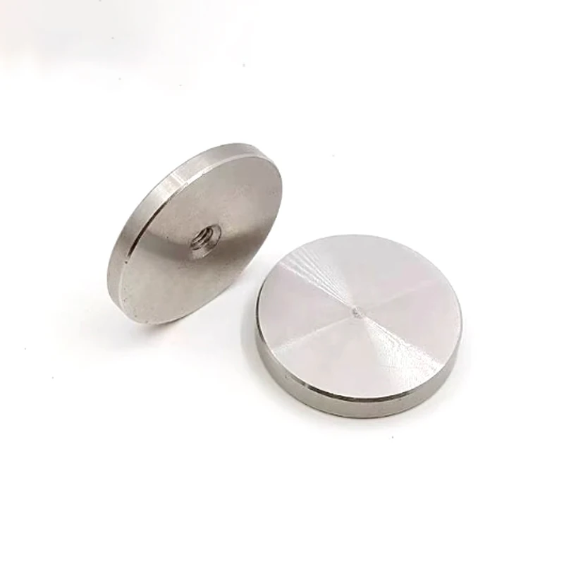 304 Stainless Steel Blind Hole Advertising Nail Nut M3~M12 Thin Flat Decorative Glass Fixed Round Nut OD10~80mm