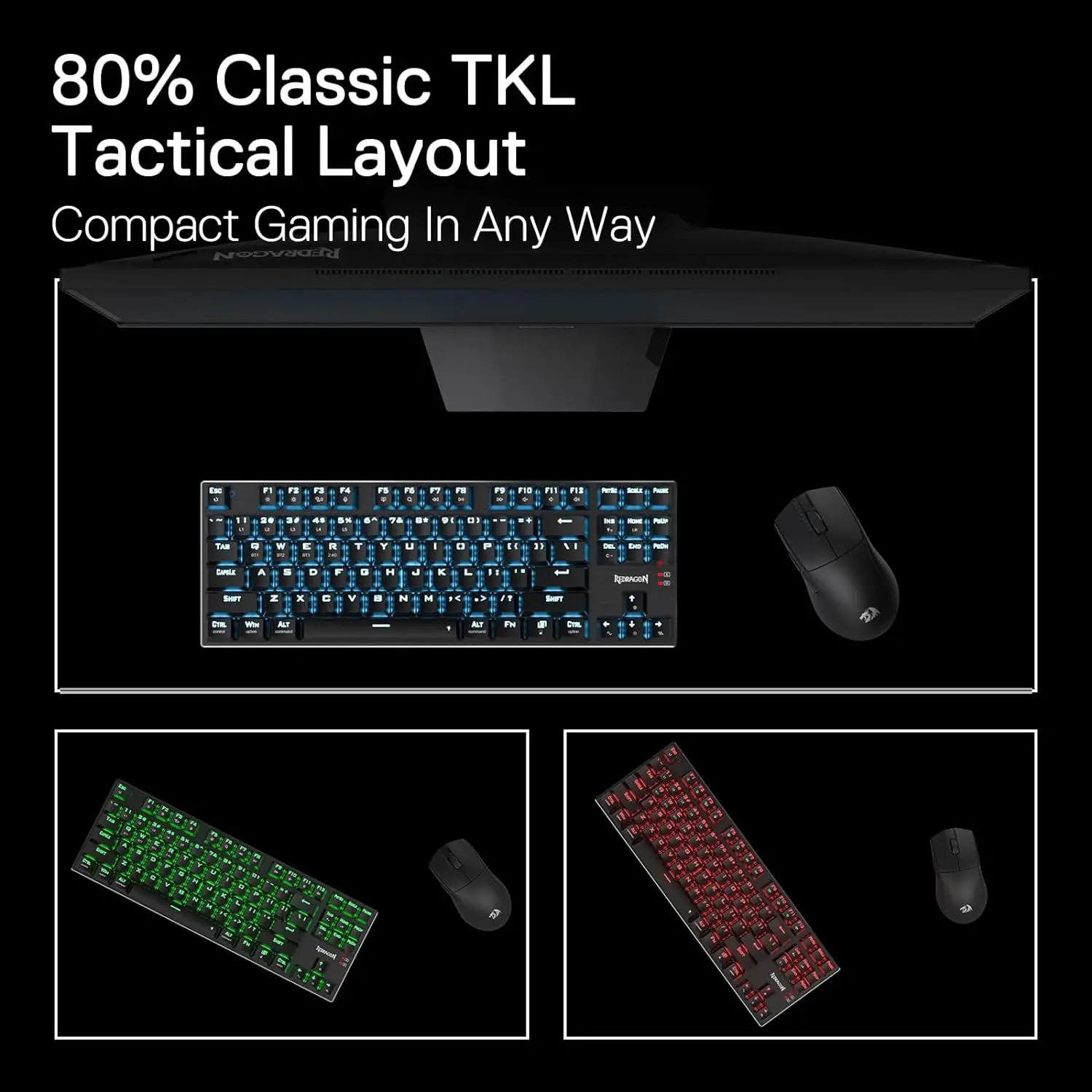 Imagem -05 - Pro Tkl Wireless Rgb Gaming Keyboard 80 87 Keys bt 2.4ghz Tri-mode Hot-swap Teclado Mecânico Redragon-k556