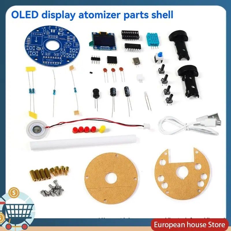 ABFA USB-увлажнитель, электронный сварочный комплект «сделай сам», печатная плата, OLED-дисплей, распылитель температуры и влажности, детали «сделай сам»
