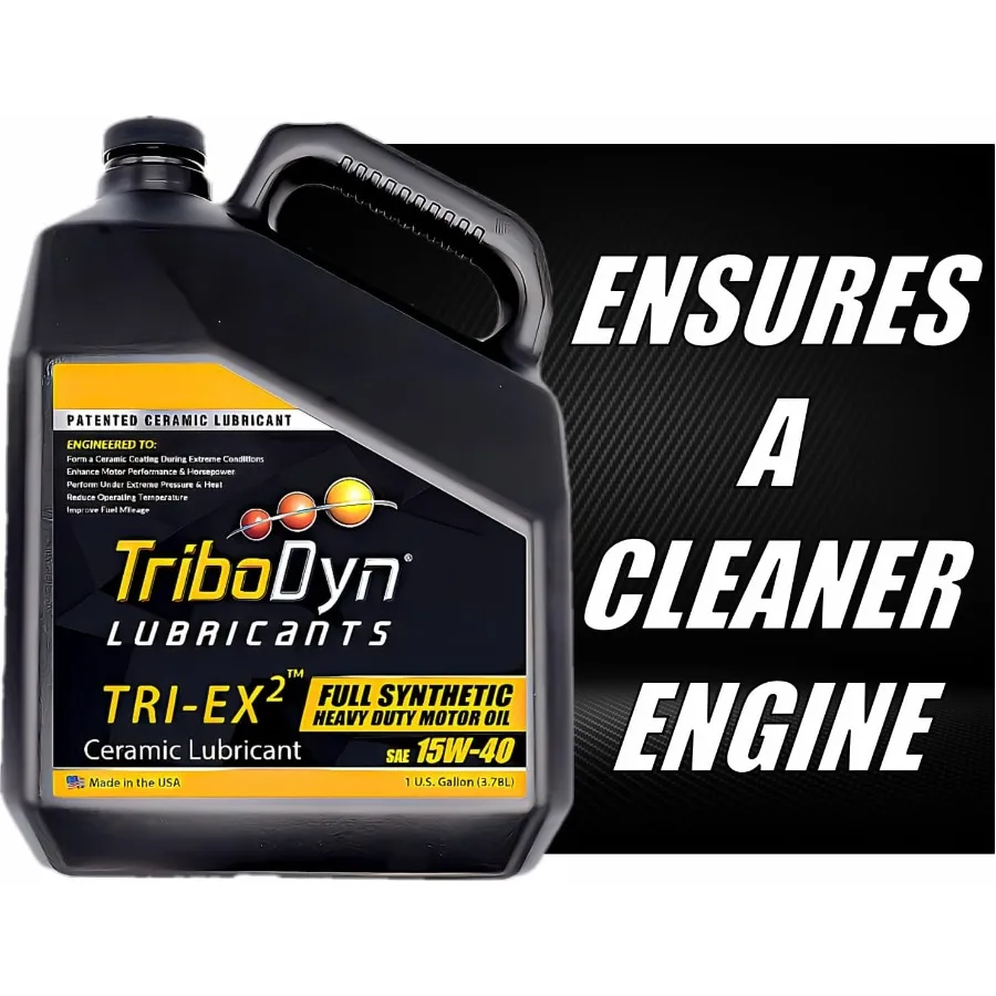 TRI-EX2 15W-40 زيت محرك صناعي كامل عالي التحمل مع زيت تشحيم سيراميك حاصل على براءة اختراع لشاحنات الديزل في حالة التشغيل القاسية #6